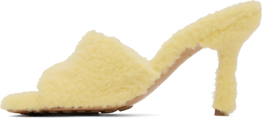 Bottega Veneta Yellow Stretch Heeled Sandals - Picture 3