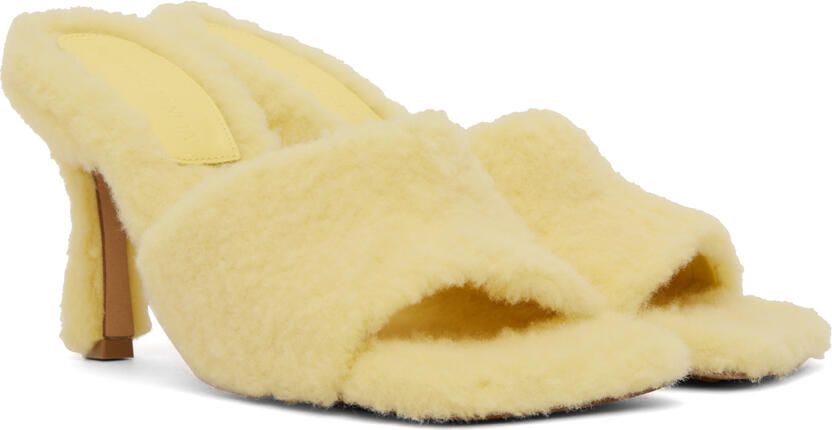 Bottega Veneta Yellow Stretch Heeled Sandals - Picture 2
