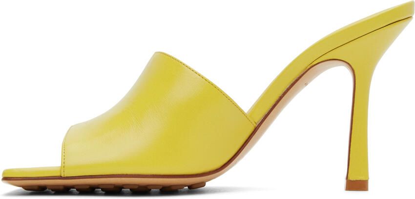Bottega Veneta Yellow Stretch Heeled Sandals - Picture 2