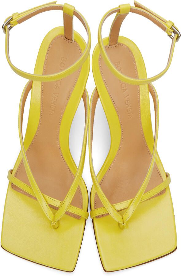 Bottega Veneta Yellow Stretch Sandals - Picture 2