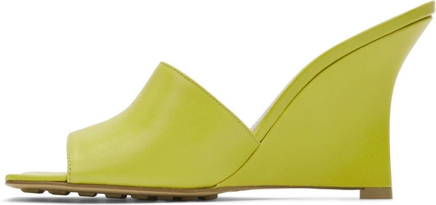 Bottega Veneta Yellow Stretch Wedge Sandals - Picture 3