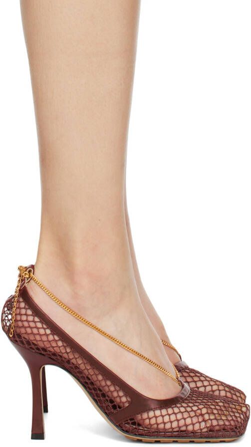 Bottega Veneta Burgundy Stretch Heeled Sandals