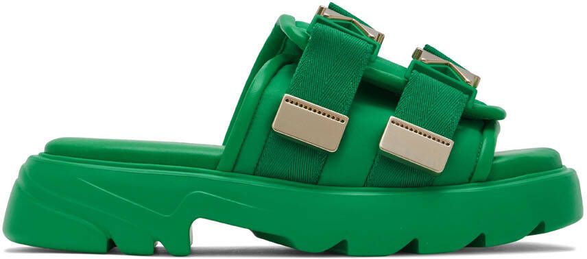 Bottega Veneta Green Flash Sandals