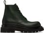 Bottega Veneta Green Lugged Boots - Thumbnail 1