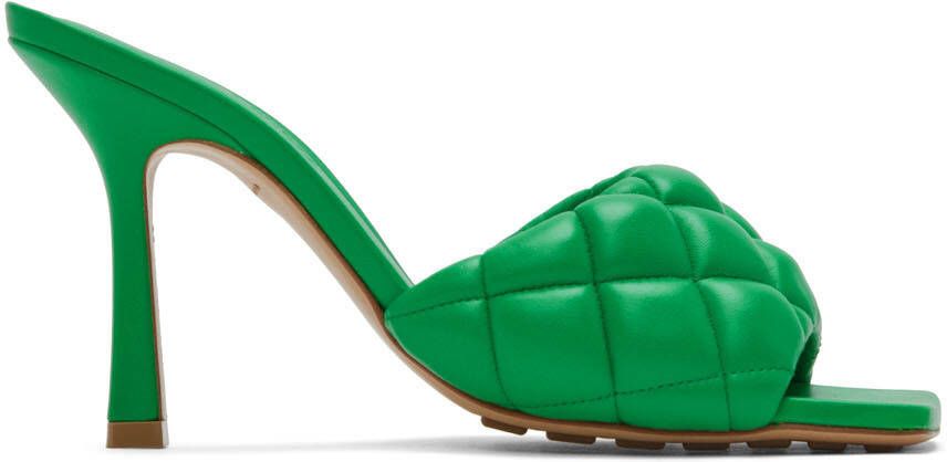 Bottega Veneta Green Padded Heeled Sandals