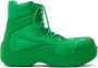 Bottega Veneta Green Puddle Bomber Lace-Up Boots - Thumbnail 1