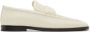 Bottega Veneta Off-White Croc Loafers - Thumbnail 1