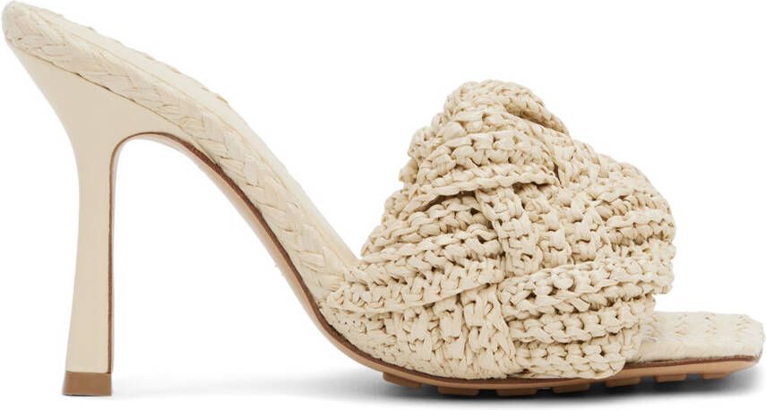 Bottega Veneta Off-White Lido Heeled Sandals