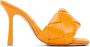 Bottega Veneta Orange Intrecciato Lido Heeled Sandals - Thumbnail 1