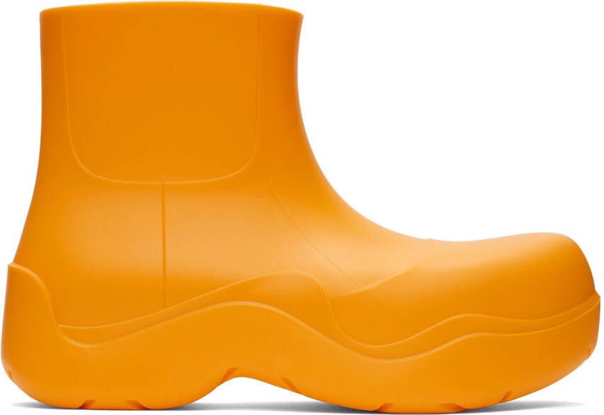 Bottega Veneta Orange Puddle Boots