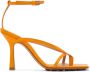 Bottega Veneta Orange Stretch Heeled Sandals - Thumbnail 1