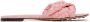 Bottega Veneta Pink Raffia Stretch Flat Sandals - Thumbnail 1