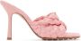 Bottega Veneta Pink Raffia Stretch Heeled Mules - Thumbnail 1
