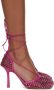 Bottega Veneta Pink Sparkle Stretch Web Heels - Thumbnail 1