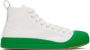 Bottega Veneta White & Green Vulcan Sneakers - Thumbnail 1
