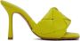 Bottega Veneta Yellow Maxi Intreccio Lido Heeled Sandals - Thumbnail 1