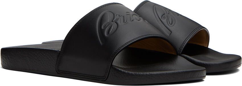 Brioni Black Beach Slides - Picture 2