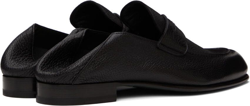 Brioni Black Midnight Blue Penny Loafers - Picture 3