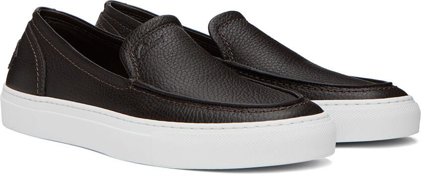 Brioni Brown Slip-On Loafers - Picture 2