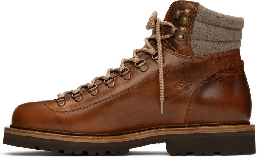 Brunello Cucinelli Brown Paneled Boots - Picture 3