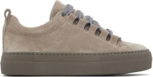 Brunello Cucinelli Taupe Suede Low-Top Sneakers