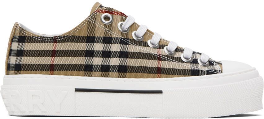 Burberry Beige Check Sneakers