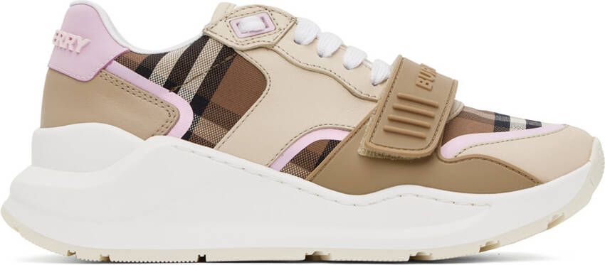 Burberry Beige Check Sneakers
