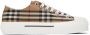 Burberry Beige Cotton Check Sneakers - Thumbnail 1