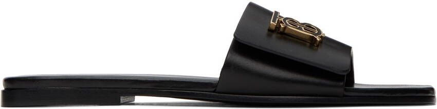 Burberry Black Monogram Motif Sandals