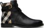Burberry Black New Pryle Check Boots - Thumbnail 1