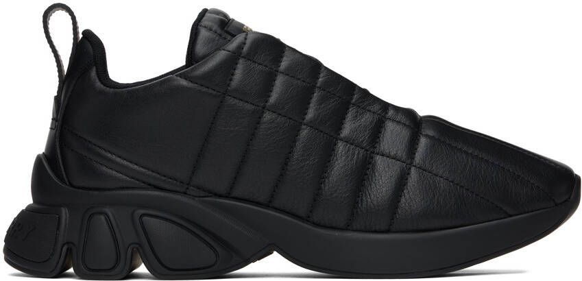 Burberry Black Quilted Leather Classic Sneakers