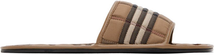 Burberry Brown Alixa Flat Sandals
