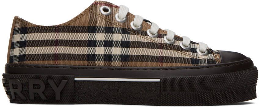 Burberry Brown Check Sneakers
