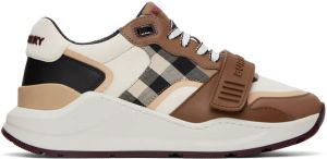 Burberry Brown Check Sneakers