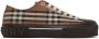 Burberry Brown Cotton Check Sneakers - Thumbnail 1