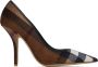 Burberry Brown Exaggerated Check Heels - Thumbnail 1