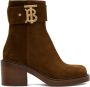 Burberry Brown Monogram Ankle Boots - Thumbnail 1