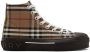 Burberry Brown Vintage Check High-Top Sneakers - Thumbnail 1