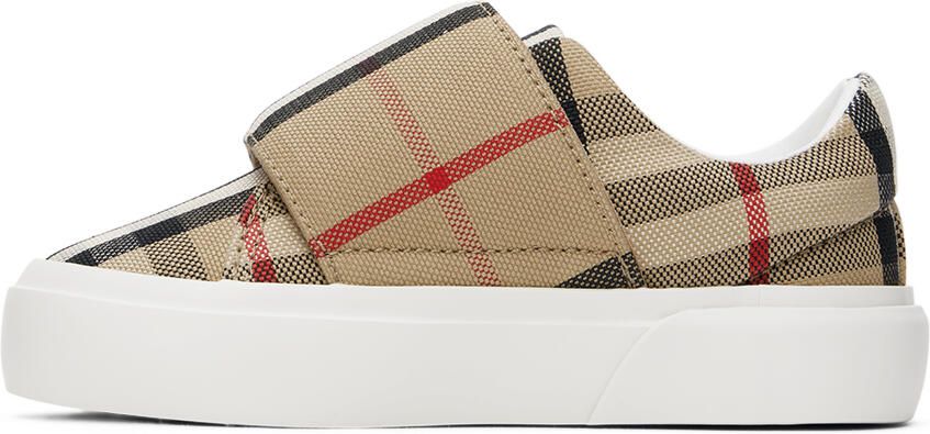Burberry Baby Beige Check Sneakers - Picture 3