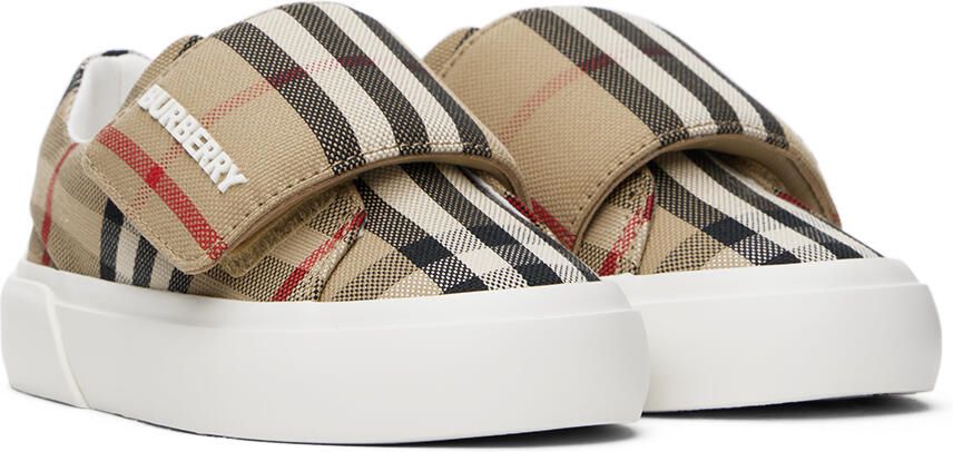 Burberry Baby Beige Check Sneakers - Picture 2