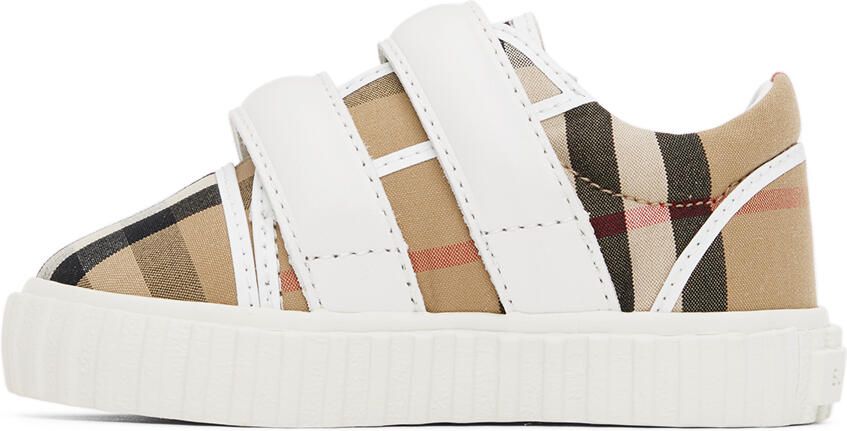 Burberry Baby Beige Check Sneakers - Picture 3