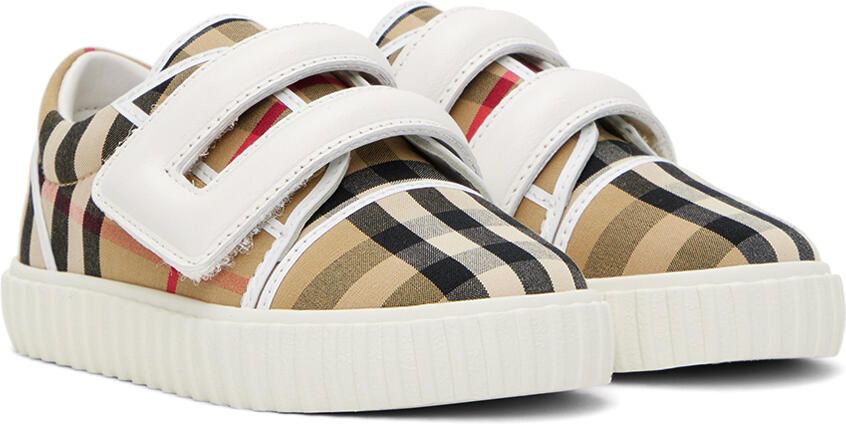 Burberry Baby Beige Check Sneakers - Picture 2