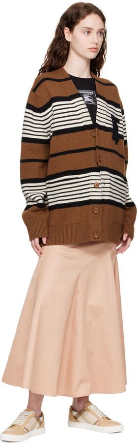 Burberry Beige Check & Leather Sneakers - Picture 4