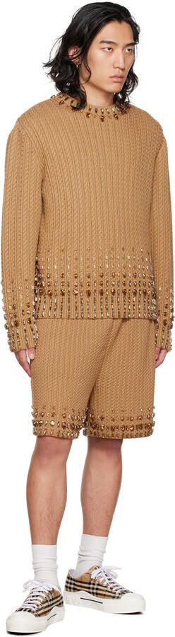 Burberry Beige Cotton Check Sneakers - Picture 4