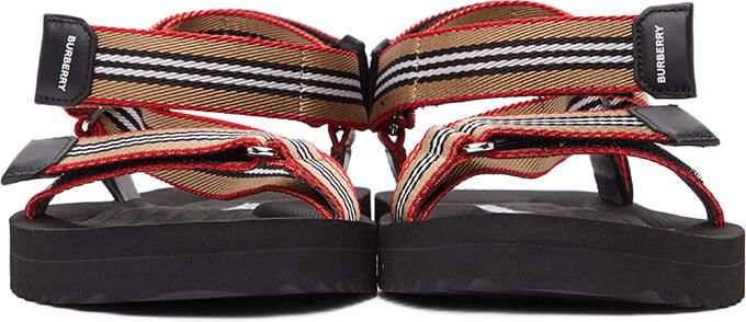 Burberry Beige Icon Stripe Sandals - Picture 3