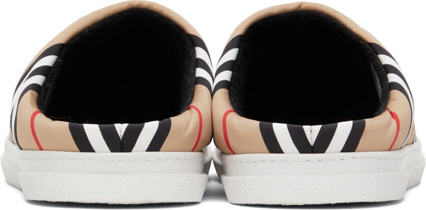 Burberry Beige Icon Stripe Slippers - Picture 2