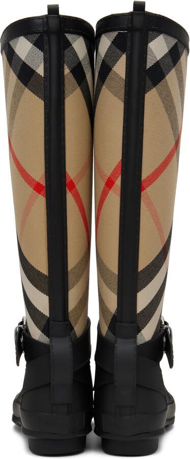 Burberry Beige Simeon Rain Boots - Picture 4