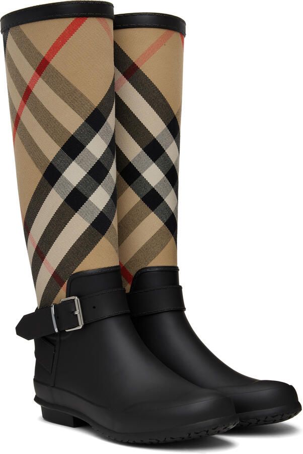 Burberry Beige Simeon Rain Boots - Picture 2