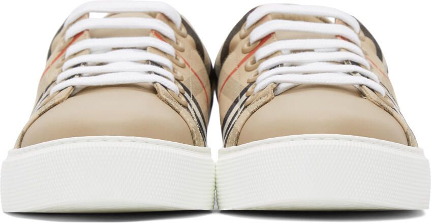 Burberry Beige Vintage Check Albridge Sneakers - Picture 3
