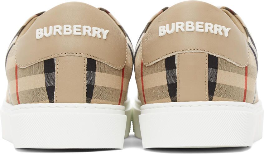 Burberry Beige Vintage Check Albridge Sneakers - Picture 2